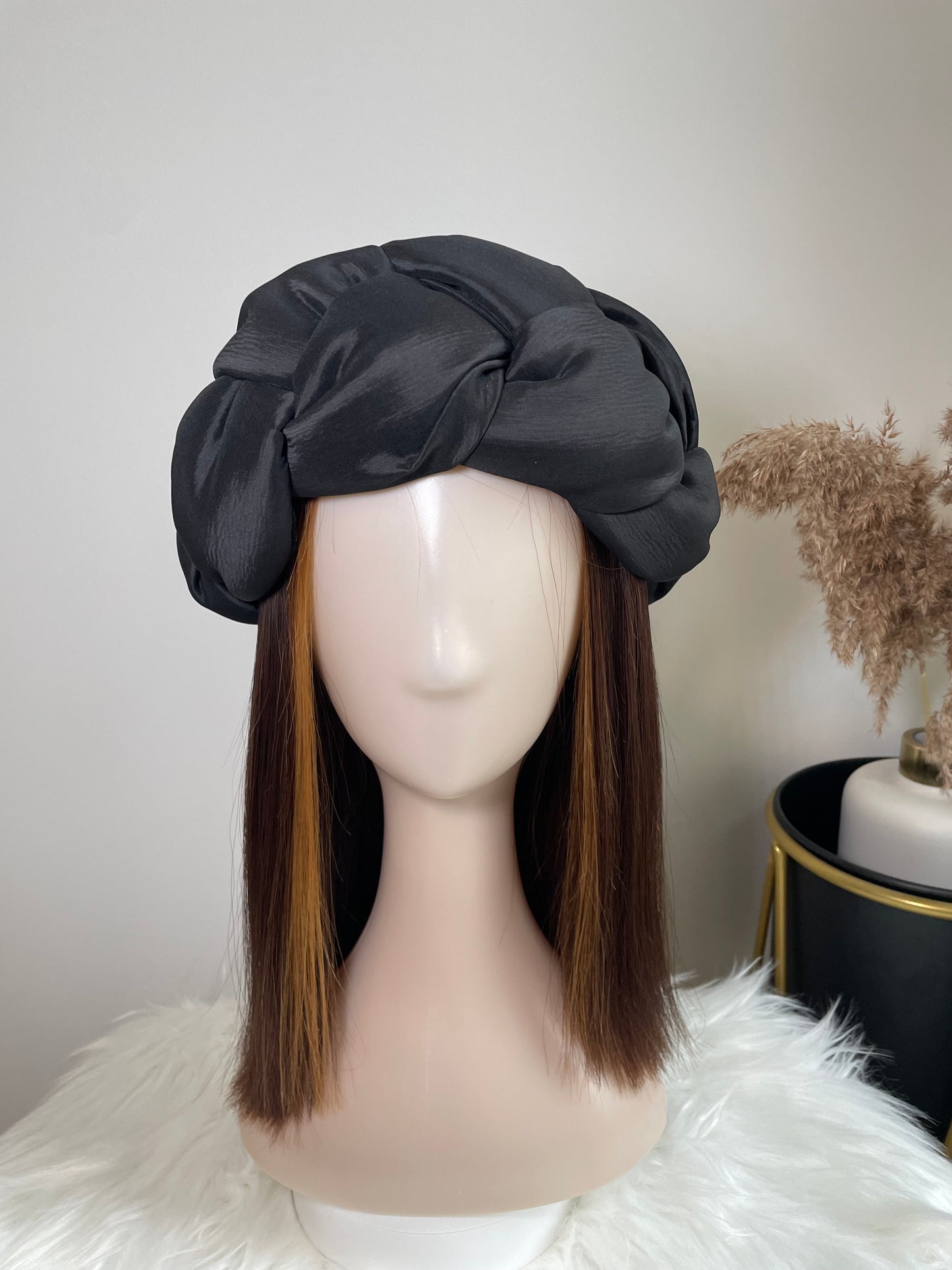 Plaited style headband with Stretchy elastic detail at the back for a comfortable fit