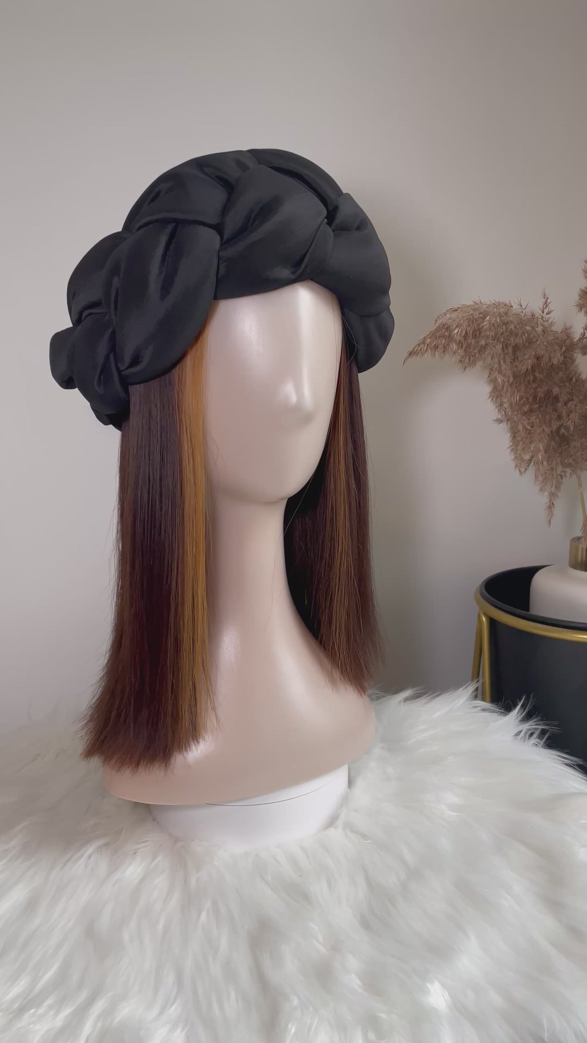 Plaited style headband with Stretchy elastic detail at the back for a comfortable fit